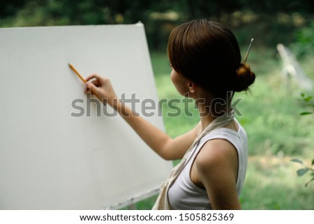 woman idea artist painting profession create occupation tool