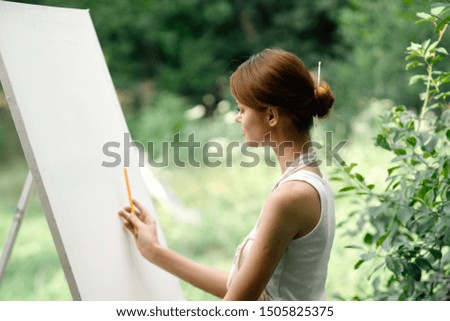 woman idea artist painting profession create occupation tool