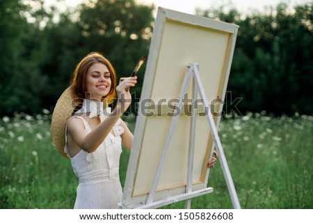 woman style artist painting profession occupation palette tool