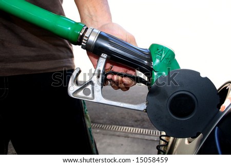 pumping gas in gas-station