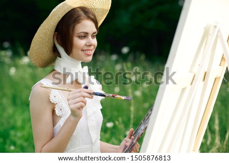 woman image beautiful interior painter paint