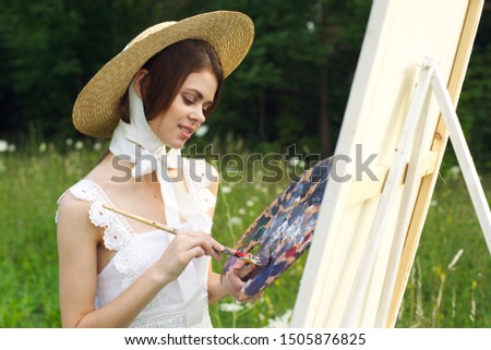 woman image beautiful interior painter paint