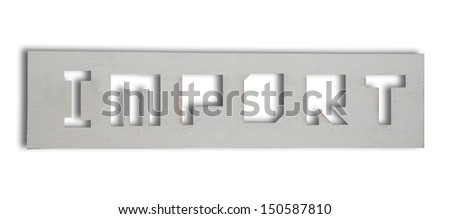 Sign of import isolated on white background
