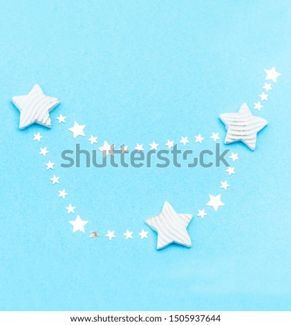 Zodiac constellation Capricorn on blue background