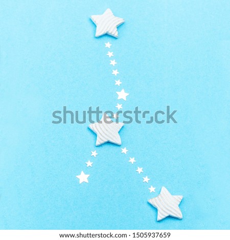 Zodiac constellation Cancer on blue background