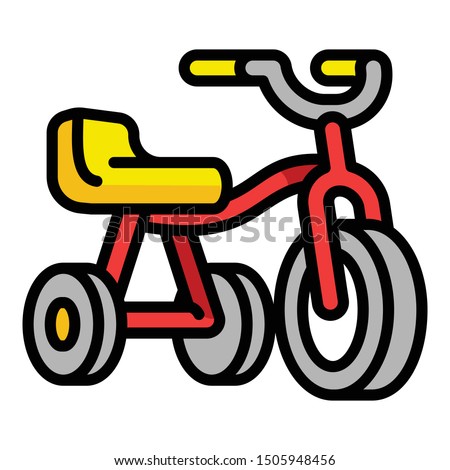 Kid tricycle icon. Outline kid tricycle vector icon for web design isolated on white background