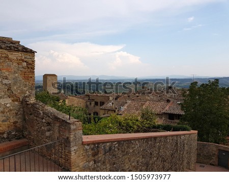 cityscape of San Gimignano in Tuscany