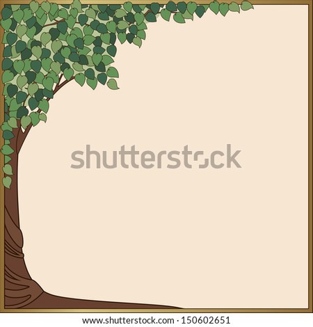 Frame with green tree - for the vector file please search in the portfolio.