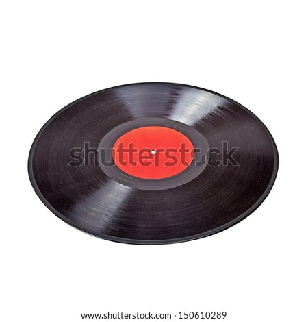 Isolated Vinyl Record (with clipping patch). High quality stock photo.
