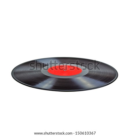 Isolated Vinyl Record (with clipping patch). High quality stock photo.