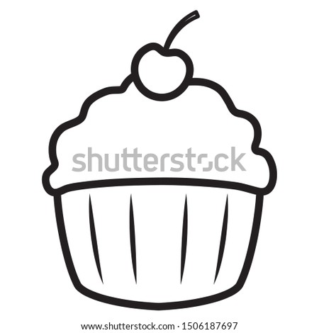 sweet cupcake design vector illustration