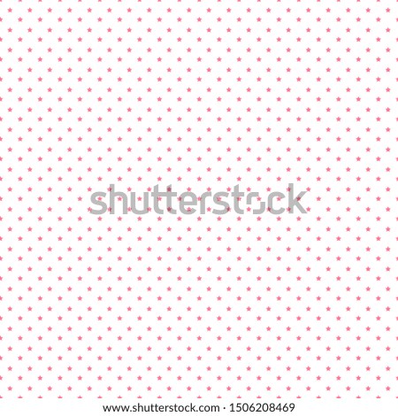 Seamless abstract Star Pink pattern on white background, Vector illustration texture for paper, wrapping and fabric