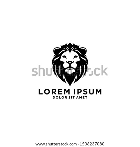 Lion logo vector illustration, emblem design. Royalty-Free Stock Photo #1506237080