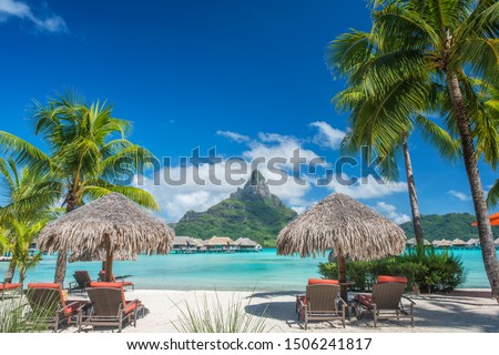 tahiti french polynesia lagoon islands Royalty-Free Stock Photo #1506241817