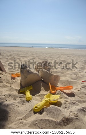 Kids toys for activity on the beach