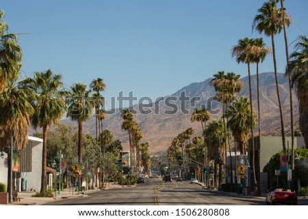 View of Downtown Palm Springs, California. Royalty-Free Stock Photo #1506280808