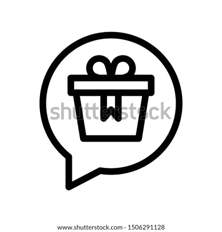 chat present thin line vector icon