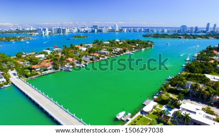 Aerial view of Miami skyline
