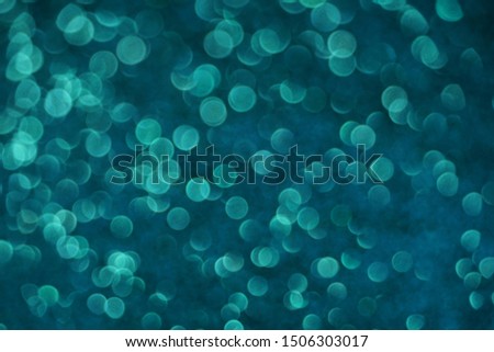 Abstract blue sparkle background with copy space. Christmas concept.