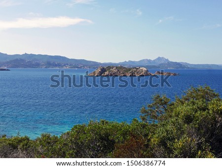 summer view of the beautiful island of La Maddalena in Italy