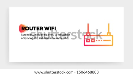 ROUTER WIFI AND ILLUSTRATION ICON CONCEPT
