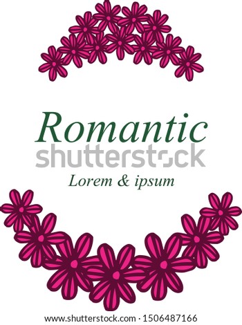 Floral frame collection, for wedding invitation romantic. Vector