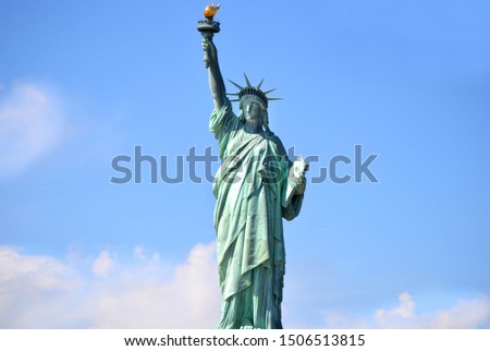 Statue of Liberty, New York. Symbol of democracy and freedom.  
