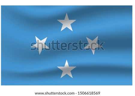 Micronesia  flag. Simple vector. National flag of Micronesia 