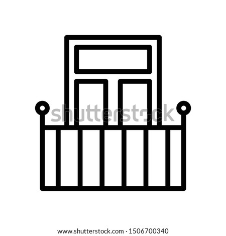 Fancy Balcony Window Vector Design Icon Royalty-Free Stock Photo #1506700340