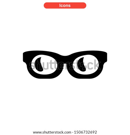 eyeglasses icon isolated sign symbol vector illustration - high quality black style vector icons
