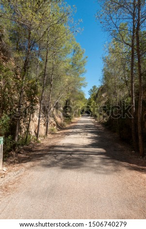 Road of the ebro greenway in Tarragona, Spain