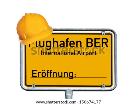 shield and the german words Berlin Brandenburg Airport / BBI airport