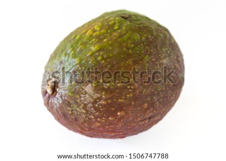 Avocado taken on white background