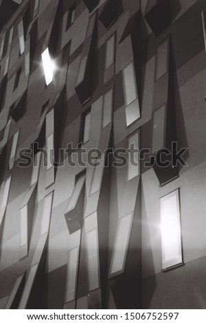 Analog black and white pictures of Belgrade(Serbia) Architecture of Novi Beograd,