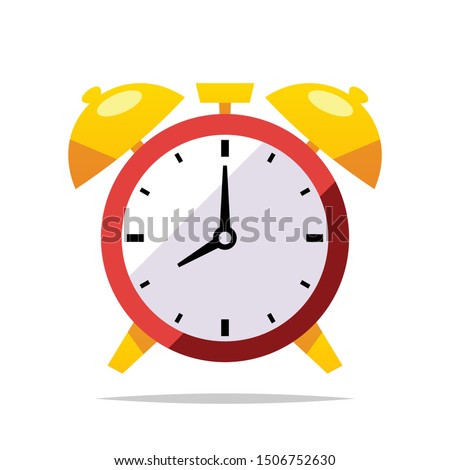 Alarm clock vector isolated illustration