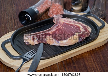 A fresh steak on a plate