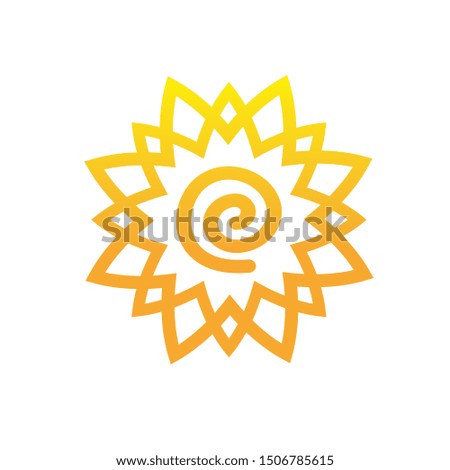sun logo vector design template 