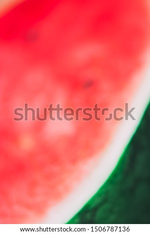 Abstract fruit blurred background. Watermelon macro photography. Beautiful backdrop for for webdesign