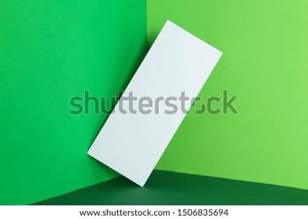 Empty sheet on color background. Mockup for design