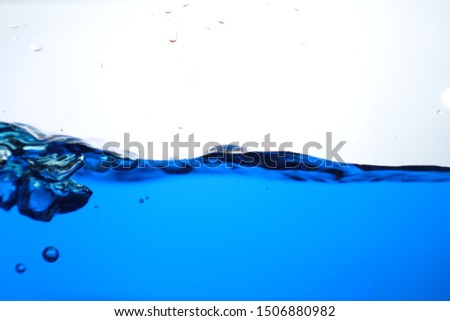 Air sponge in blue water