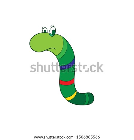 coloring page of a worm
