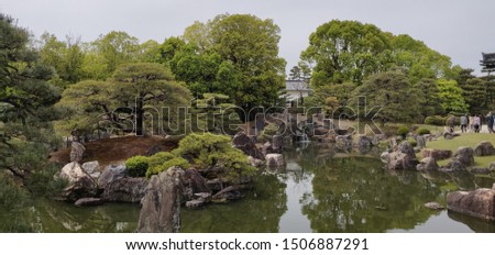garden in a Japanese castle
