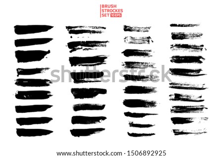 Big vector set hand drawn illustration.
Ink brush strokes texture, grunge collection for text, template for backgrounds, card design, boxes, frames, banners.