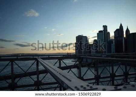 A general view of New York City from Brooklyn Bridge