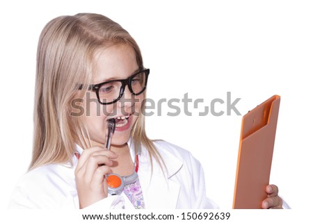 girl with doctor uniform