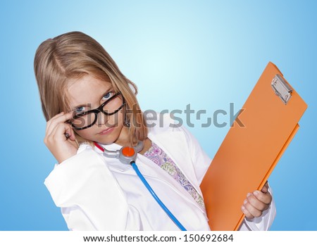 girl with doctor uniform