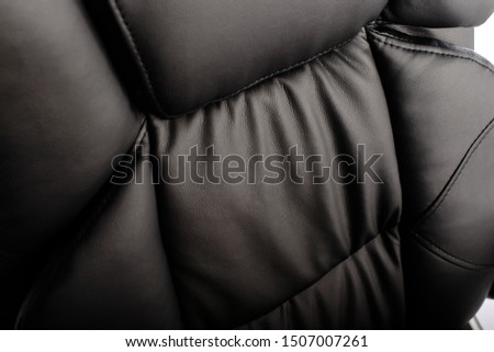 Expensive leather texture in contrast dark colour. texture expensive black leather background for copy space