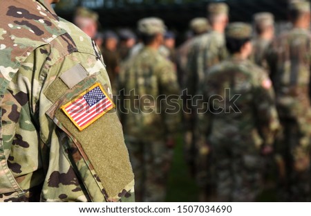 American Soldiers. US Army. US troops Royalty-Free Stock Photo #1507034690