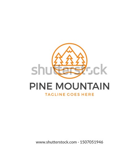 Vector Logo Pine Mountain Unique