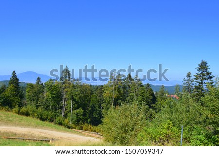 Postavarul peak in the Carpathian mountains one autumn day